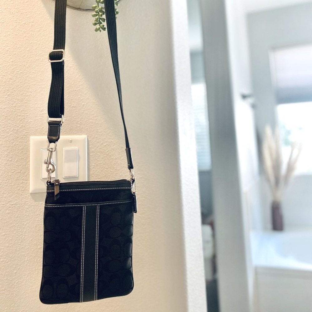 Black Coach Cross body purse